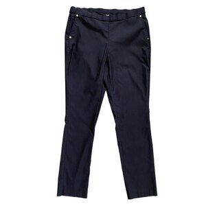 Anne Klein Womens Pull On Black Stretch Pants Elastic Waist Career Casual Sz‎ 10